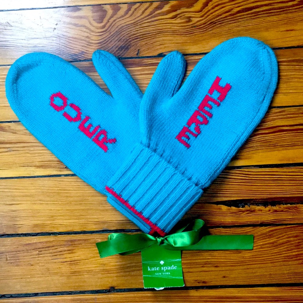 NWT Kate Spade Over Here Mittens